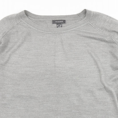 Primark Womens Grey  Knit Pullover Jumper Size L