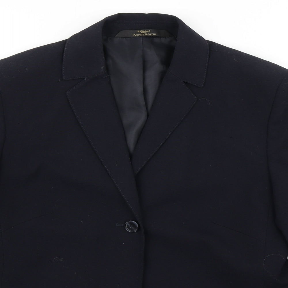 St Michael Womens Blue   Jacket Blazer Size 10