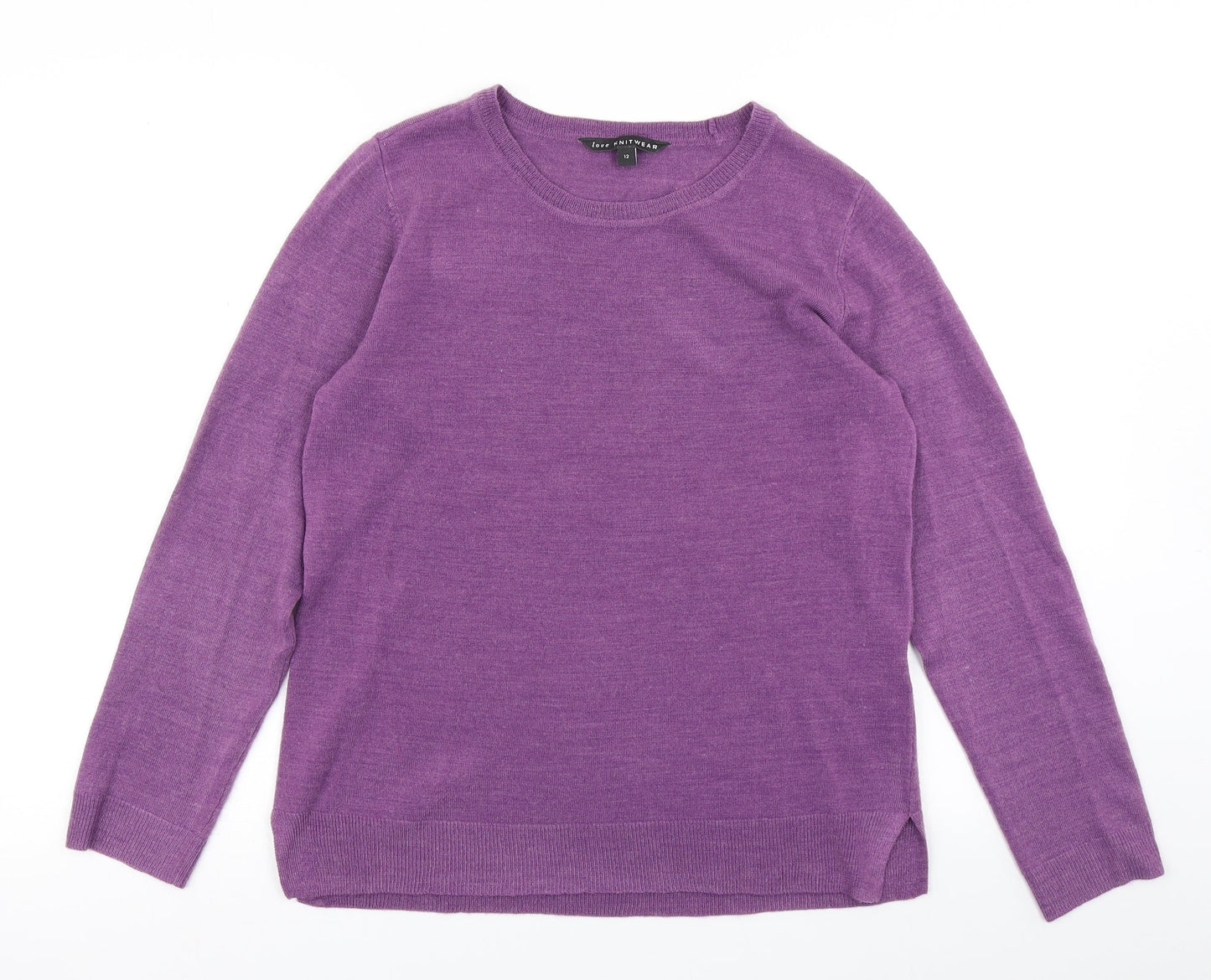 Womens UK Size 12 M&Co Purple Pullover Jumper