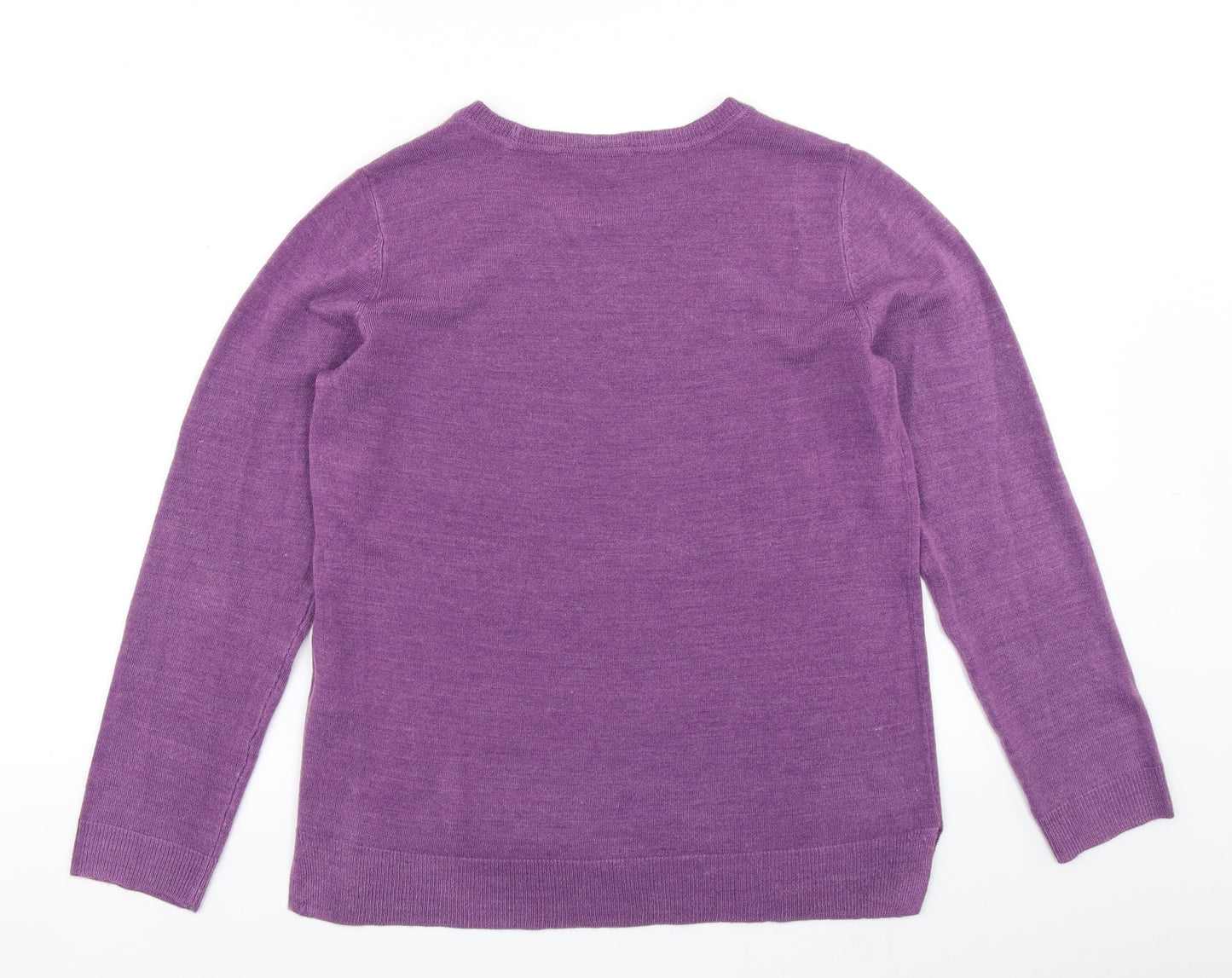 Womens UK Size 12 M&Co Purple Pullover Jumper