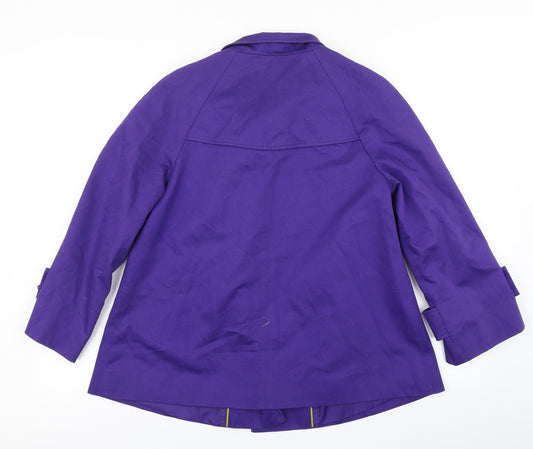 Marks & Spencer Womens Purple   Overcoat Coat Size 12