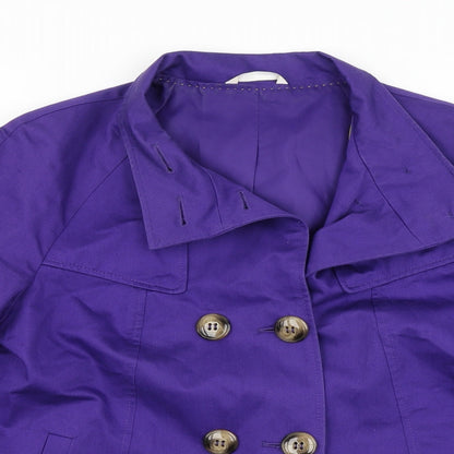 Womens UK Size 12 Marks & Spencer Purple Overcoat