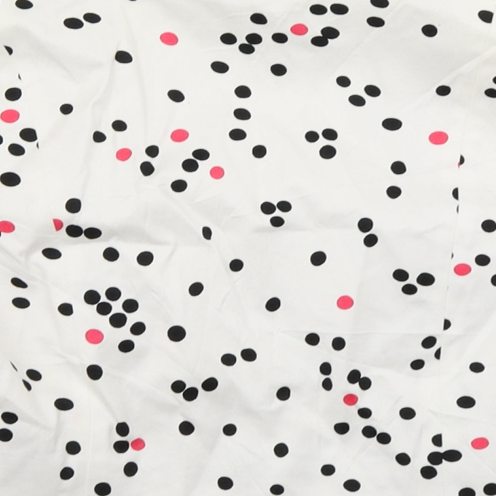 Coast Womens White Spotted  Jacket Blazer Size 12