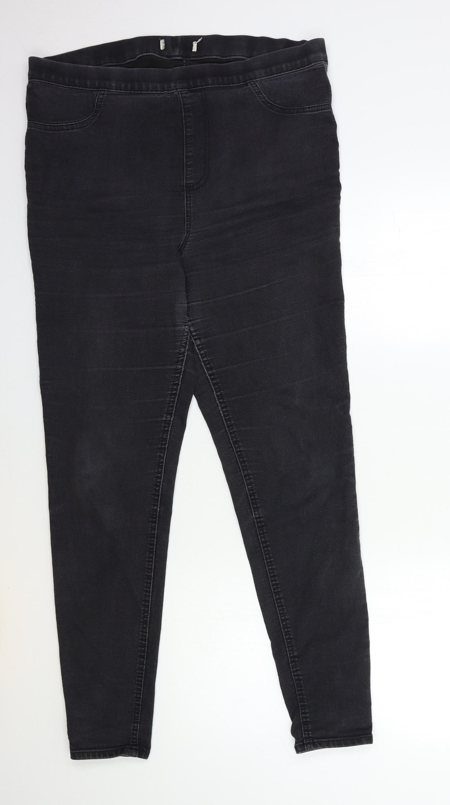 Preworn Womens Black  Denim Jegging Jeans Size 34 in L29 in