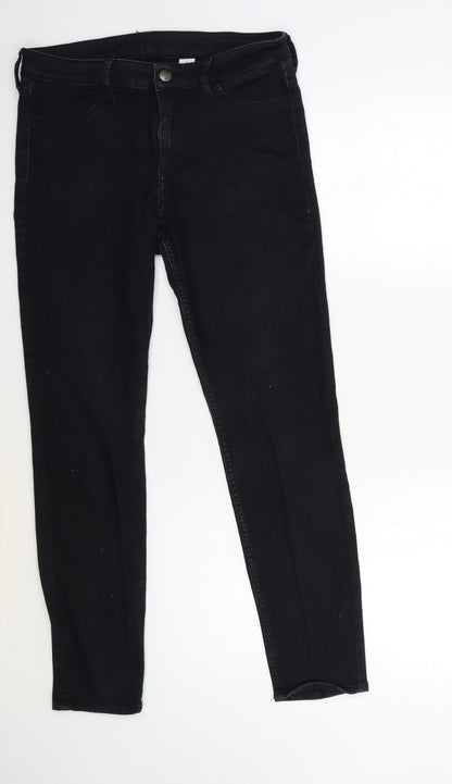 H&M Womens Black  Denim Skinny Jeans Size 29 in L28 in
