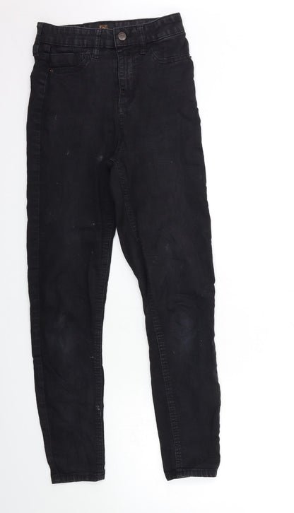 F&F Womens Black  Denim Skinny Jeans Size 6 L28 in