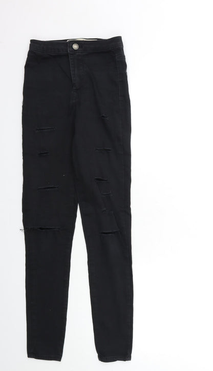 Denim & Co. Womens Black  Denim Skinny Jeans Size 4 L27 in