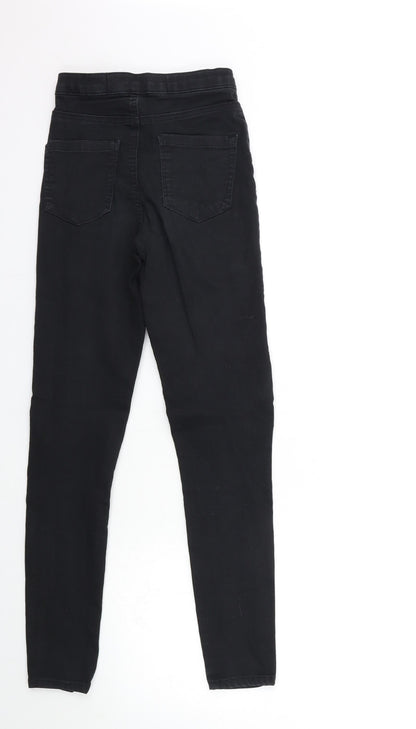 Denim & Co. Womens Black  Denim Skinny Jeans Size 4 L27 in