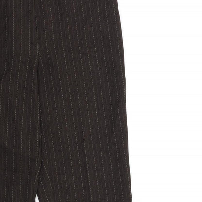 F&F Womens Brown Striped  Trousers  Size 12 L29 in