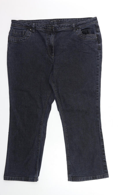 Womens UK Size 10 Preworn Regular Fit Bootcut Blue Jeans