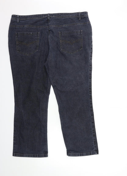 Womens UK Size 10 Preworn Regular Fit Bootcut Blue Jeans