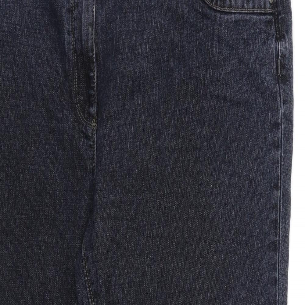 Womens UK Size 10 Preworn Regular Fit Bootcut Blue Jeans