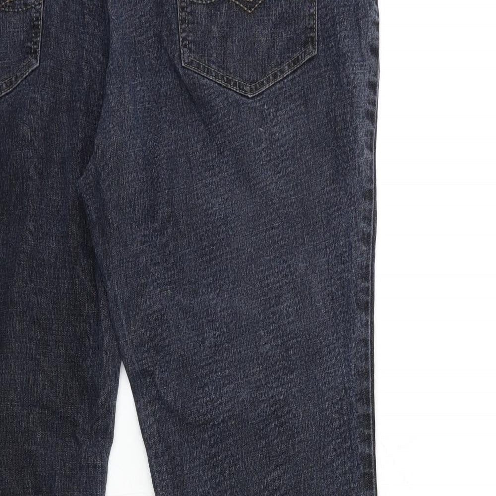 Womens UK Size 10 Preworn Regular Fit Bootcut Blue Jeans