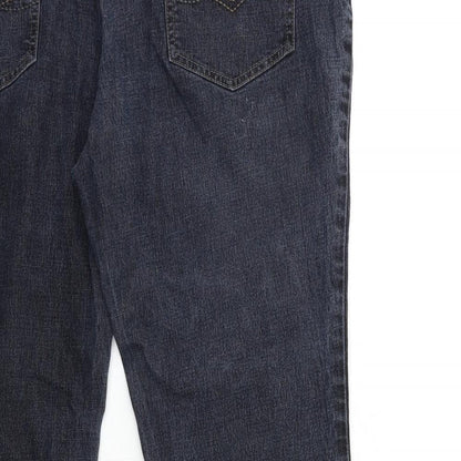 Womens UK Size 10 Preworn Regular Fit Bootcut Blue Jeans