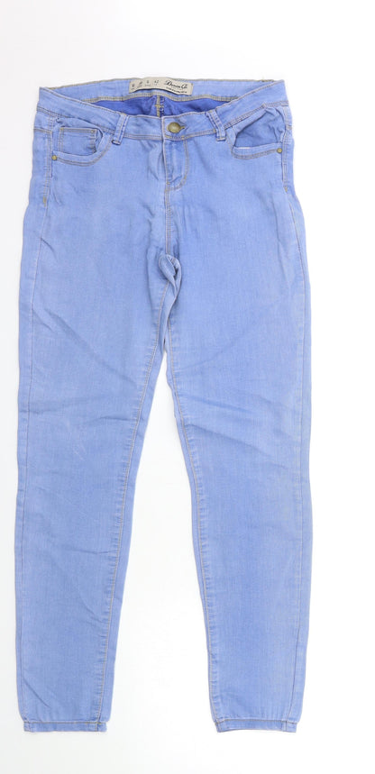Denim & Co. Womens Blue  Denim Skinny Jeans Size 10 L28 in