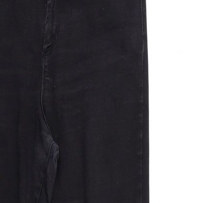 Denim & Co. Womens Black  Denim Skinny Jeans Size 14 L26 in