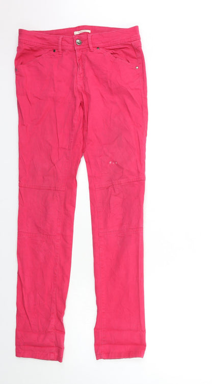 Womens UK Size 10 Camieu Regular Fit Skinny Pink Jeans