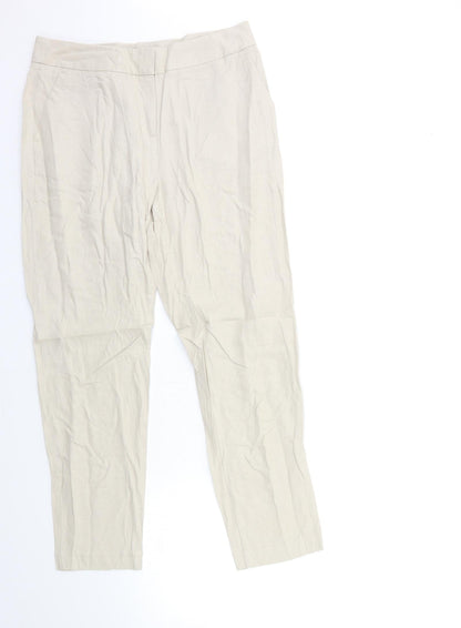 Womens UK Size 30 in Marks and Spencer Regular Fit  Beige Trousers