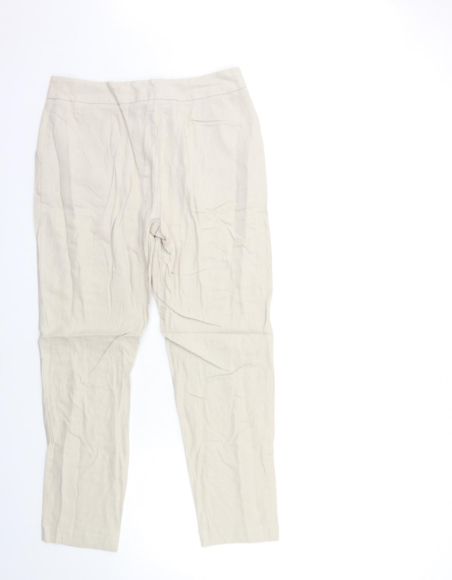 Womens UK Size 30 in Marks and Spencer Regular Fit  Beige Trousers