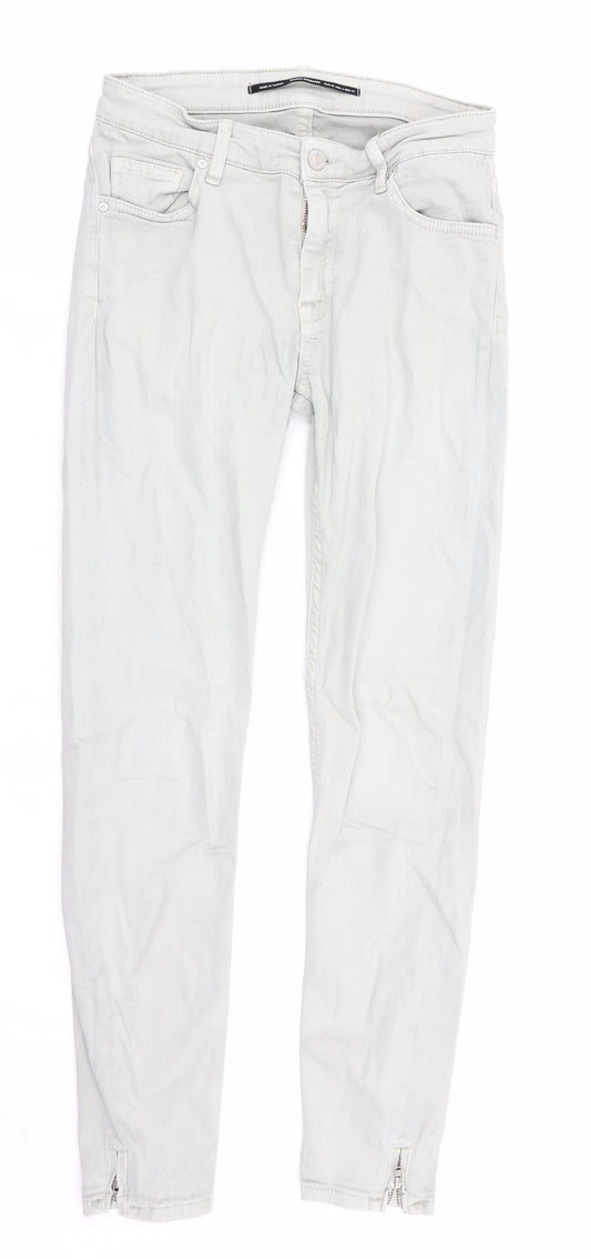 Zara Womens Grey   Skinny Jeans Size 6 L26 in