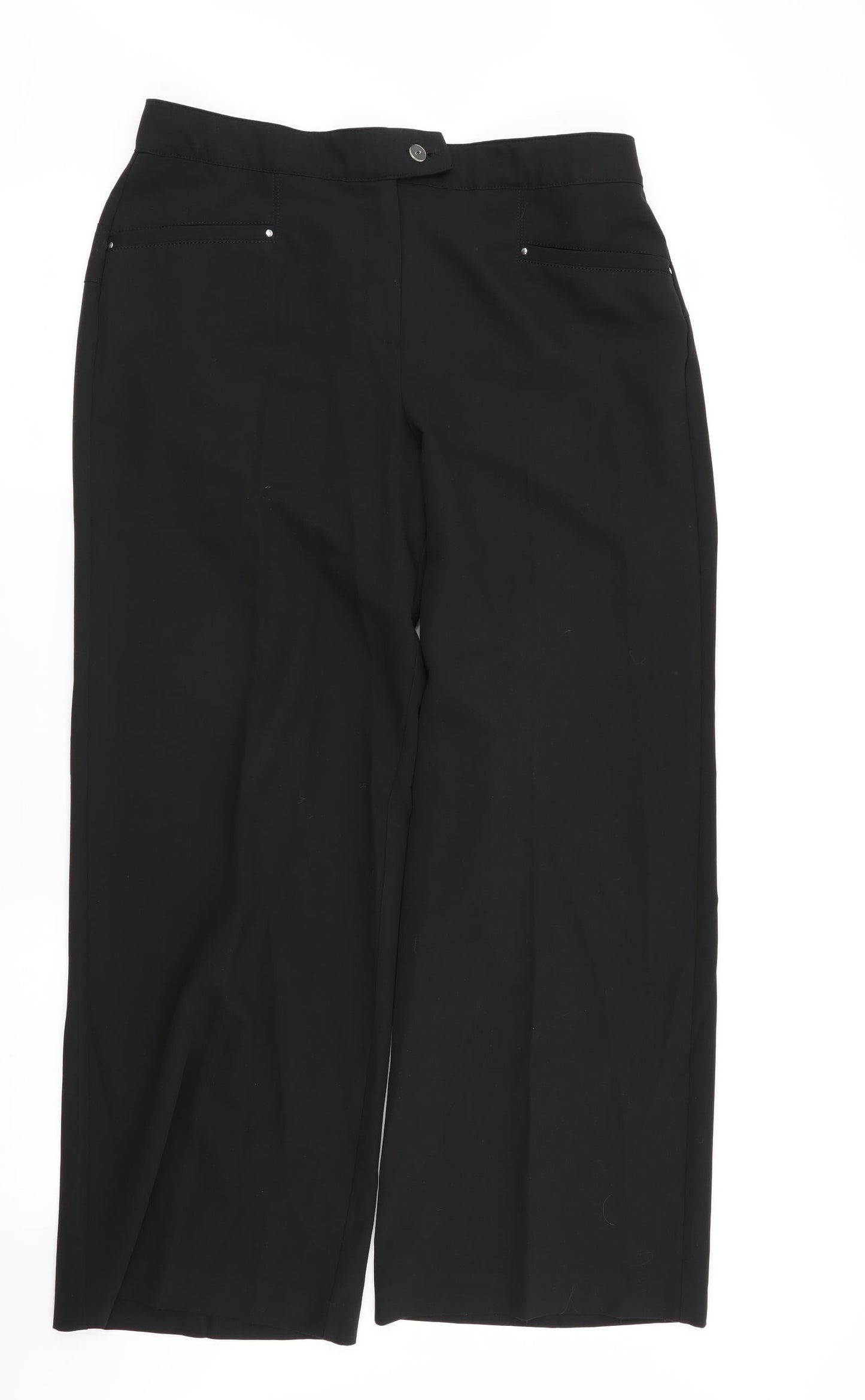 Womens UK Size 14 tailored Regular Fit  Black Trousers