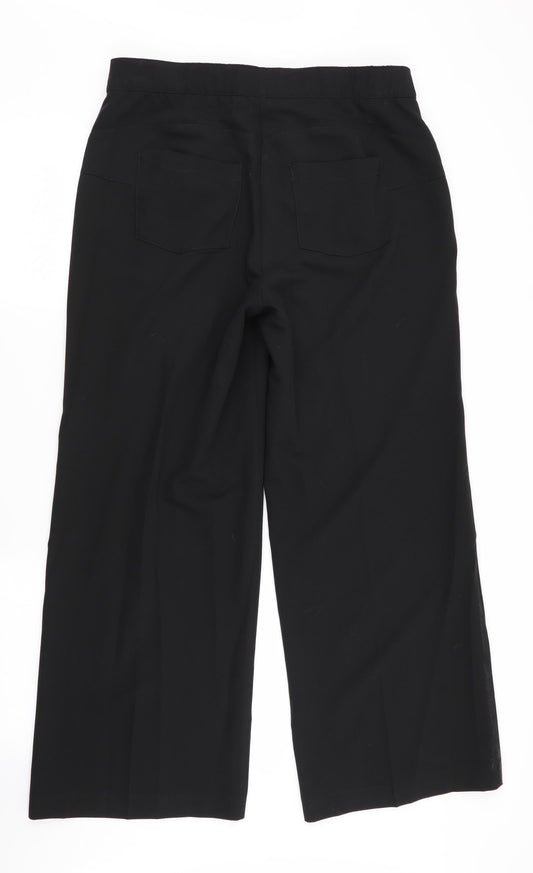 Womens UK Size 14 tailored Regular Fit  Black Trousers