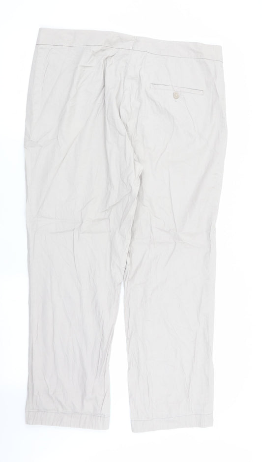 Womens UK Size 34 in H&M Regular Fit  Beige Trousers
