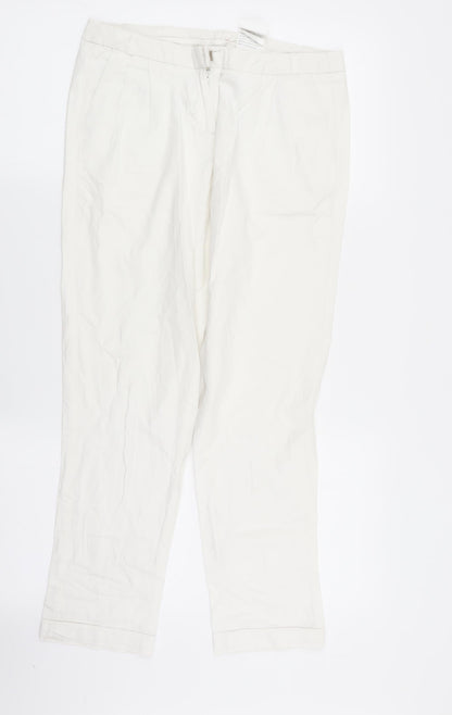 Womens UK Size 28 in camaieu Regular Fit  White Trousers