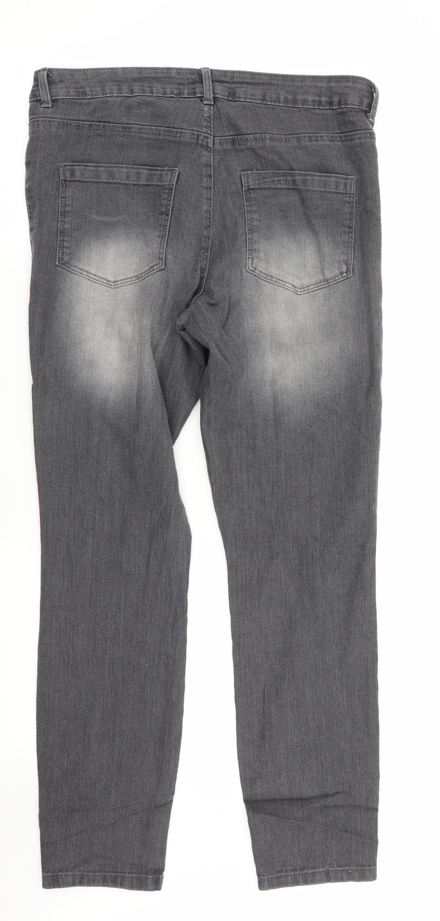 Womens UK Size 14 Janina Regular Fit Skinny Grey Jeans