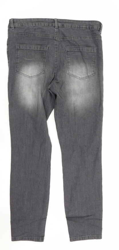 Womens UK Size 14 Janina Regular Fit Skinny Grey Jeans