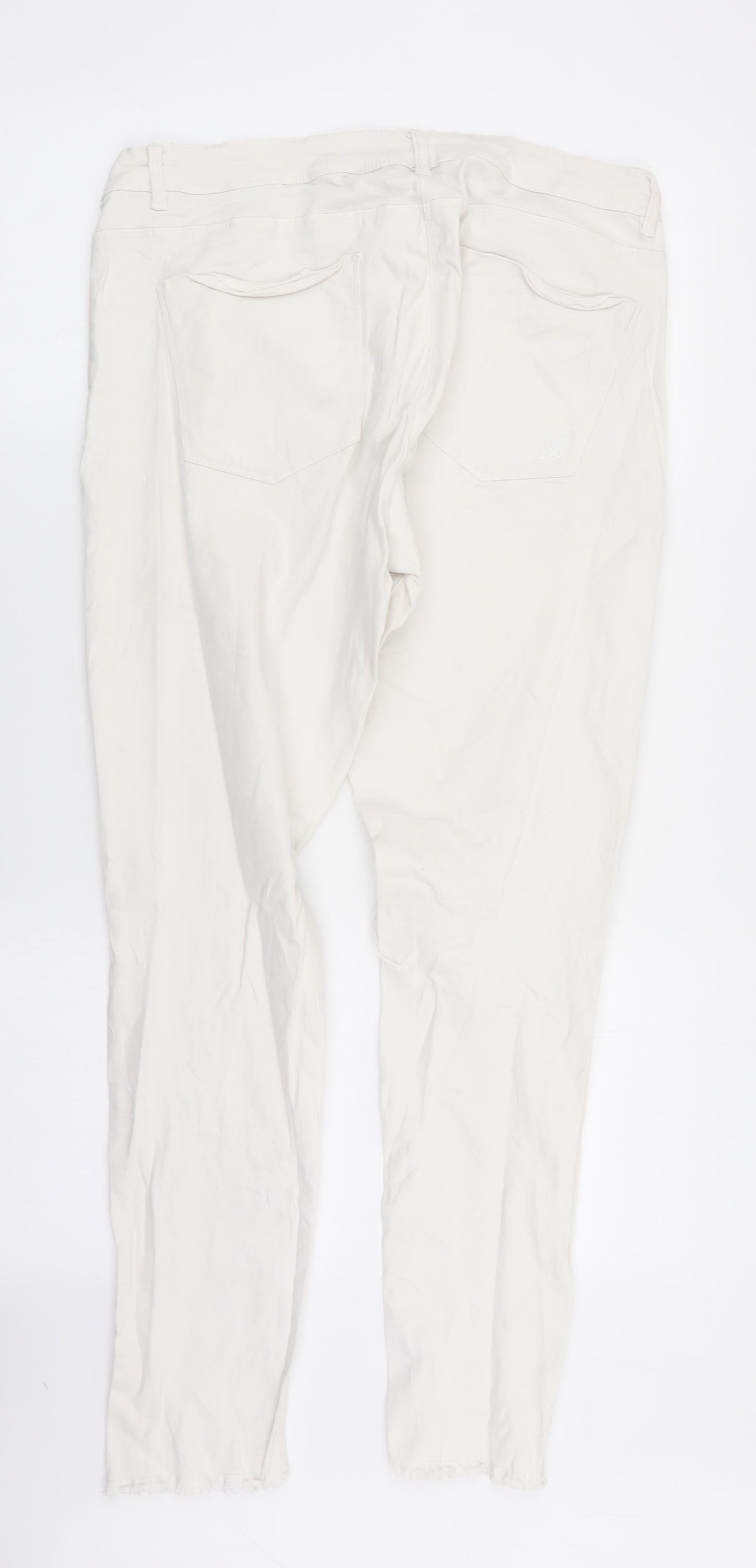 women Womens White   Skinny Jeans Size 14 L30 in