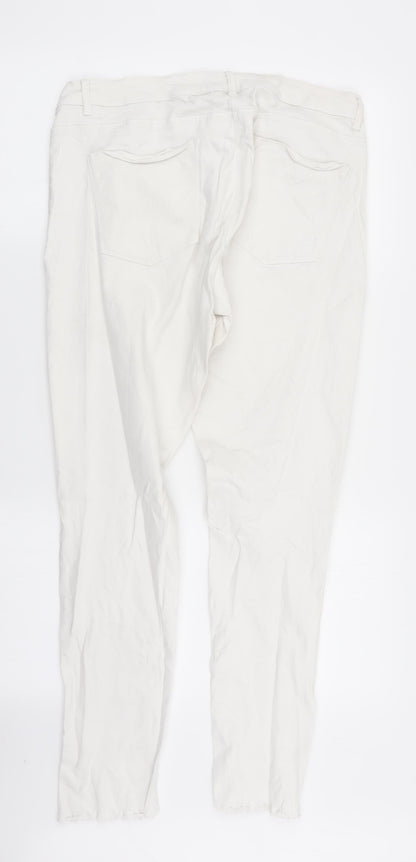 women Womens White   Skinny Jeans Size 14 L30 in