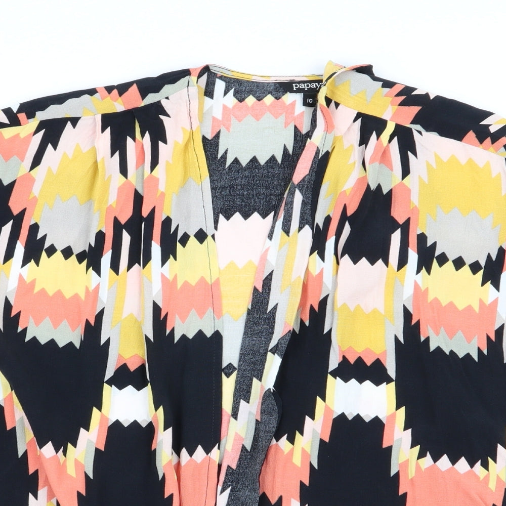 Womens UK Size 10 Papaya Multicoloured Cardigan Jumper