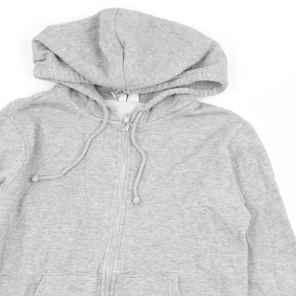 Womens UK Size S Divided by H&M Grey Full Zip Jumper