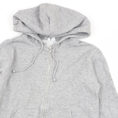 Womens UK Size S Divided by H&M Grey Full Zip Jumper