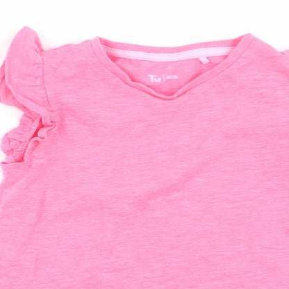 TU Girls Pink   Basic T-Shirt Size 2-3 Years