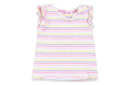 TU Girls Multicoloured Striped  Basic Tank Size 2-3 Years
