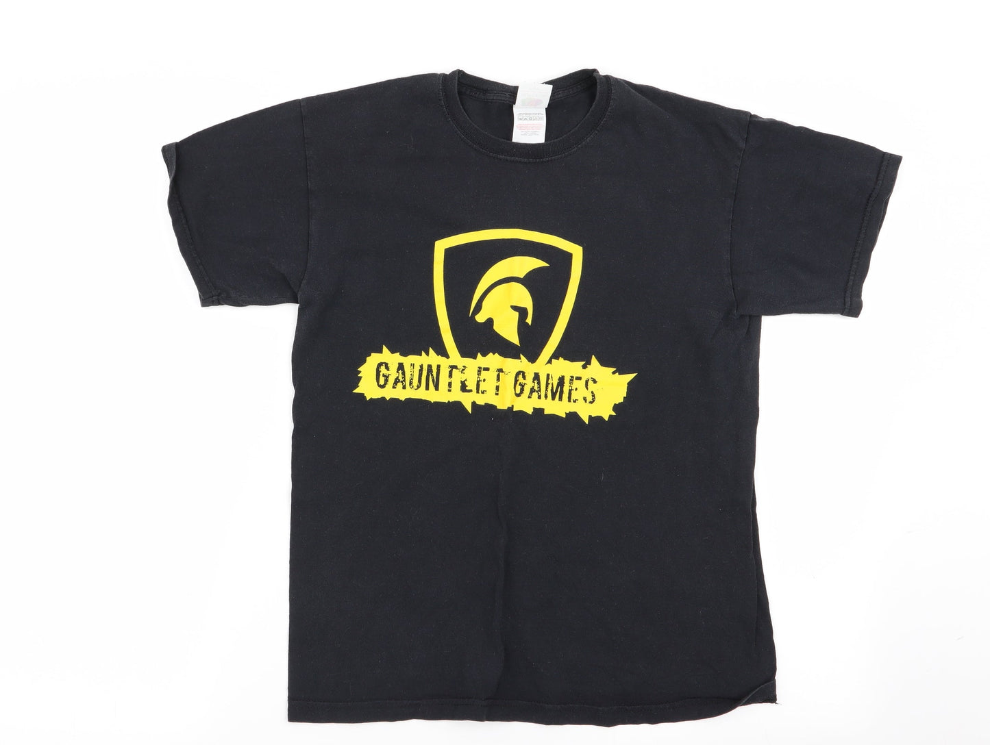 Mens UK Size M Fruit of the Loom Black  T-Shirt