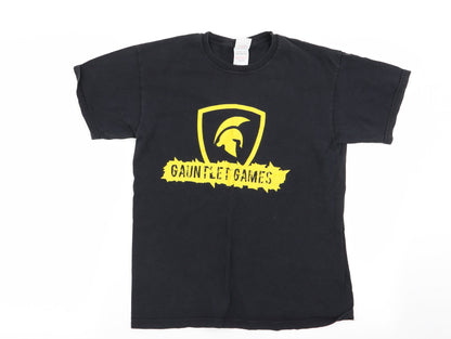 Mens UK Size M Fruit of the Loom Black  T-Shirt