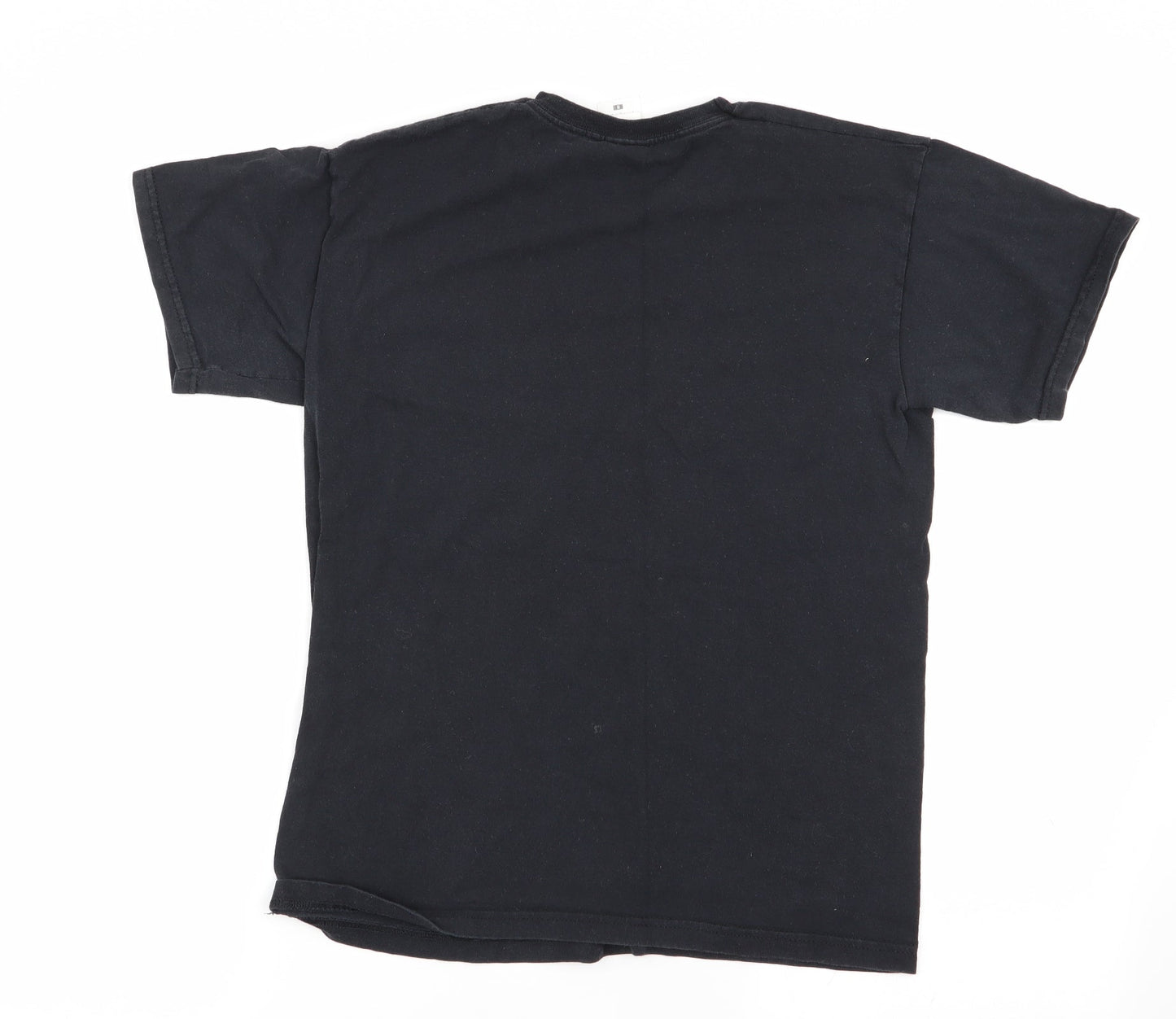 Mens UK Size M Fruit of the Loom Black  T-Shirt