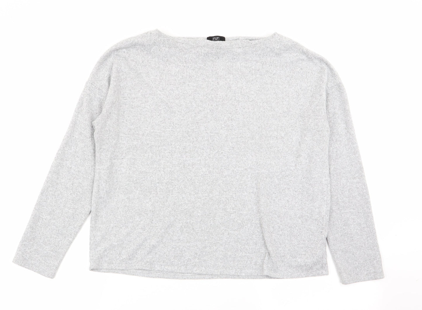 F&F Womens Grey   Basic T-Shirt Size 12