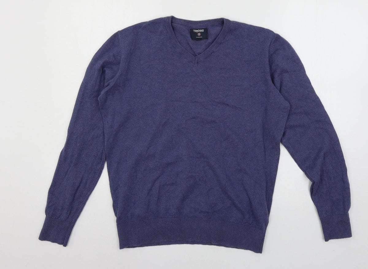TRN1961 Mens Blue  Knit Pullover Jumper Size M