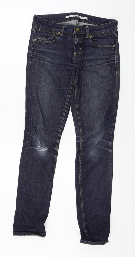 Topshop Womens Blue  Denim Skinny Jeans Size 28 in L32 in