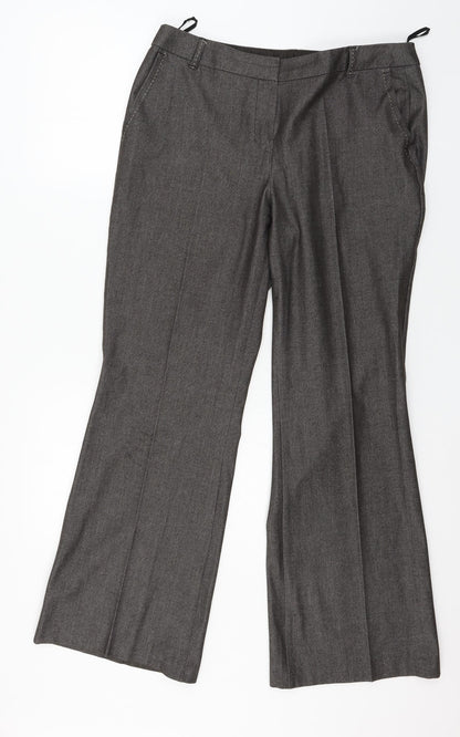 Womens UK Size 14 Marks and Spencer Regular Fit  Grey Trousers