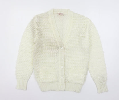 Sunhanit Womens Ivory  Knit Cardigan Jumper Size S