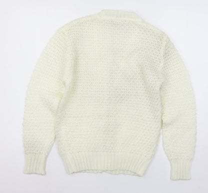 Sunhanit Womens Ivory  Knit Cardigan Jumper Size S