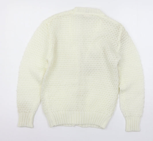 Sunhanit Womens Ivory  Knit Cardigan Jumper Size S