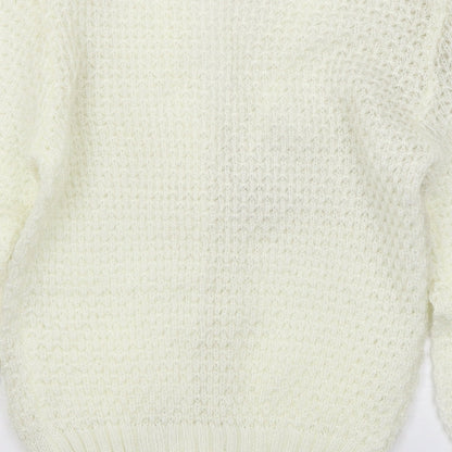 Sunhanit Womens Ivory  Knit Cardigan Jumper Size S