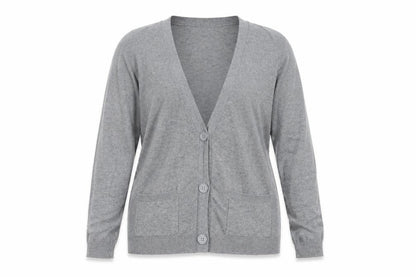 Womens UK Size 16 F&F Grey Cardigan Jumper