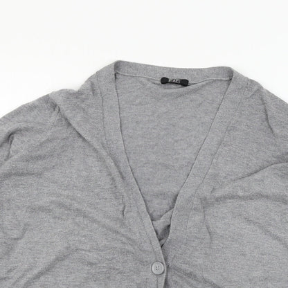 F&F Womens Grey  Knit Cardigan Jumper Size 16